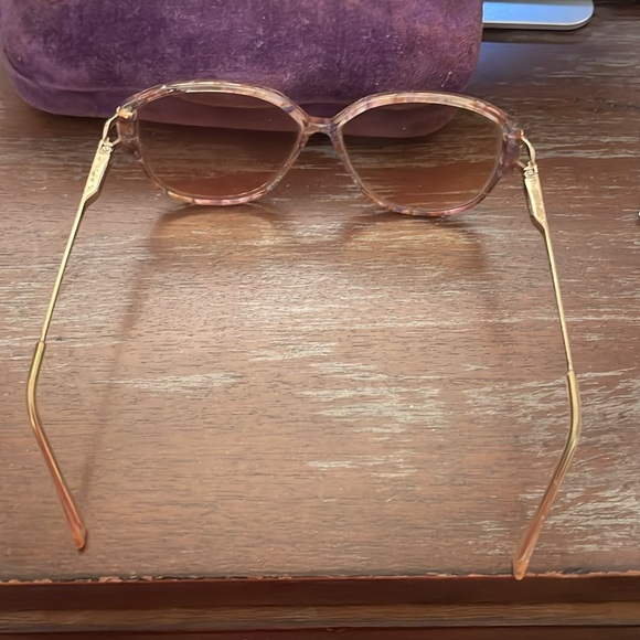 Gucci vintage GG2289 BT6 oversized rounded full rim pink tortoise gold metallic - Picture 13 of 16